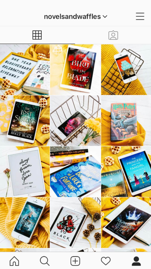 novels and waffles instagram theme