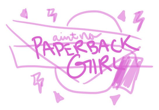 aint no paperback girl blog header sketch for tutorial