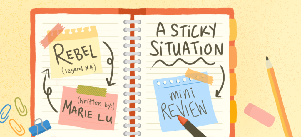 rebel by marie lu mini sticky note review featured image