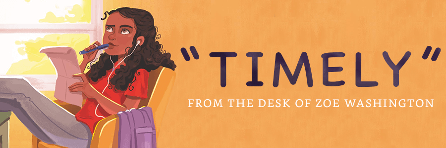 from the desk of zoe washington one word book review - "Timely"